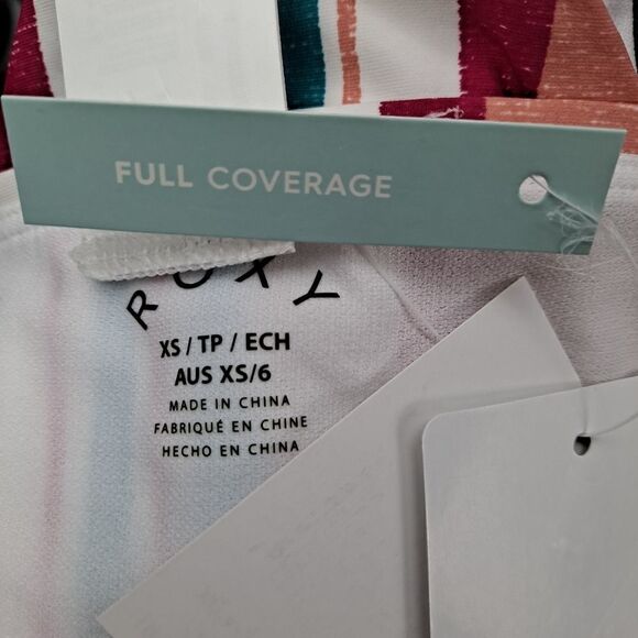 ROXY Printed Beach Classics Bikini Full Bottom Striped Multicolored XSmall - Picture 5 of 8